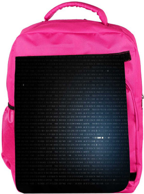 

Snoogg Eco Friendly Canvas Codes Designer Backpack Rucksack School Travel Unisex Casual Canvas Bag Bookbag Satchel 5 L Backpack(Pink)