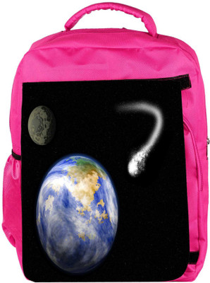 

Snoogg Eco Friendly Canvas Comet Heading For Earth Backpack Rucksack School Travel Unisex Casual Canvas Bag Bookbag Satchel 5 L Backpack(Pink)