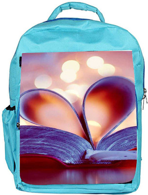 

Snoogg Eco Friendly Canvas Bookmark Love Heart Backpack Rucksack School Travel Unisex Casual Canvas Bag Bookbag Satchel 5 L Backpack(Blue)