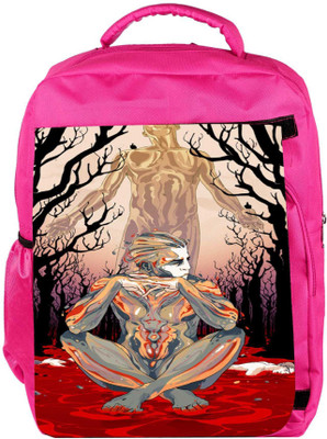 

Snoogg Eco Friendly Canvas Thinker'S Soul Backpack Rucksack School Travel Unisex Casual Canvas Bag Bookbag Satchel 5 L Backpack(Pink)