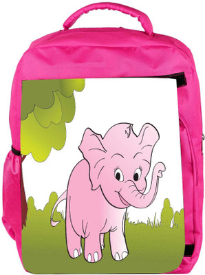 

Snoogg Eco Friendly Canvas Cute Big Elephant Background Backpack Rucksack School Travel Unisex Casual Canvas Bag Bookbag Satchel 5 L Backpack(Pink)