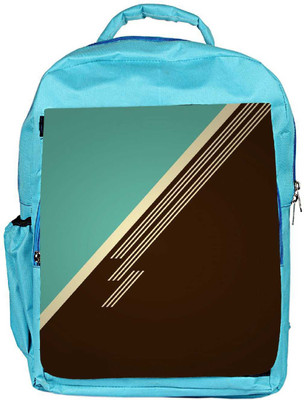 

Snoogg Eco Friendly Canvas Brown Lines Designer Backpack Rucksack School Travel Unisex Casual Canvas Bag Bookbag Satchel 5 L Backpack(Blue)