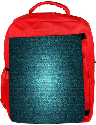 Snoogg Eco Friendly Canvas Green Pattern Design Designer Backpack Rucksack School Travel Unisex Casual Canvas Bag Bookbag Satchel 5 L Backpack(Red)