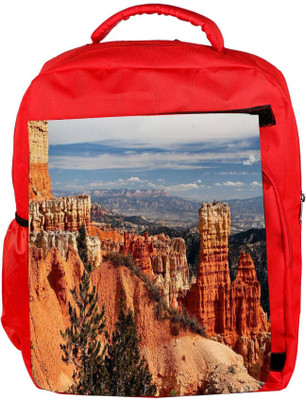 

Snoogg Eco Friendly Canvas Hill Climb Mountain Designer Backpack Rucksack School Travel Unisex Casual Canvas Bag Bookbag Satchel 5 L Backpack(Red)