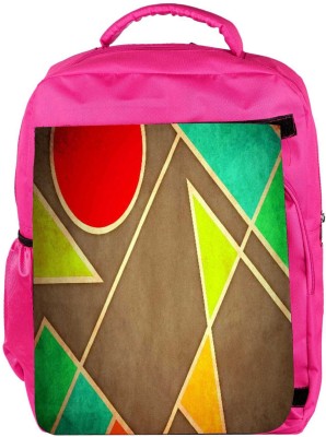 

Snoogg Eco Friendly Canvas Pastel Geometric Shapes 2677 Backpack Rucksack School Travel Unisex Casual Canvas Bag Bookbag Satchel 5 L Backpack(Pink)