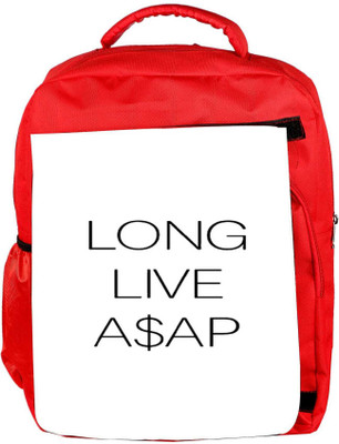 

Snoogg Eco Friendly Canvas Long Live Asap Backpack Rucksack School Travel Unisex Casual Canvas Bag Bookbag Satchel 5 L Backpack(Red)