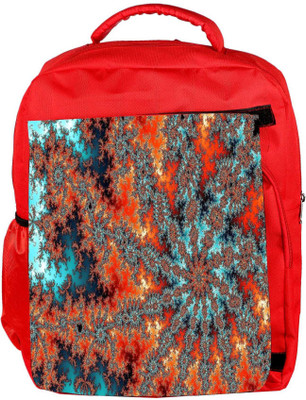 

Snoogg Eco Friendly Canvas Fractal Flower Abstract Designer Backpack Rucksack School Travel Unisex Casual Canvas Bag Bookbag Satchel 5 L Backpack(Red)
