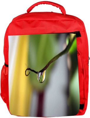 

Snoogg Eco Friendly Canvas Water Drop Designer Backpack Rucksack School Travel Unisex Casual Canvas Bag Bookbag Satchel 5 L Backpack(Red)