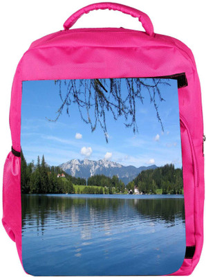 

Snoogg Eco Friendly Canvas House In The Tomb Designer Backpack Rucksack School Travel Unisex Casual Canvas Bag Bookbag Satchel 5 L Backpack(Pink)