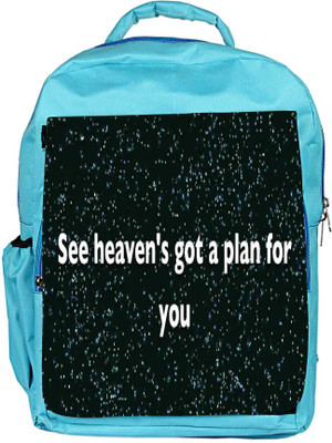 

Snoogg Eco Friendly Canvas See Heaven'S Got A Plan For You Backpack Rucksack School Travel Unisex Casual Canvas Bag Bookbag Satchel 5 L Backpack(Blue)