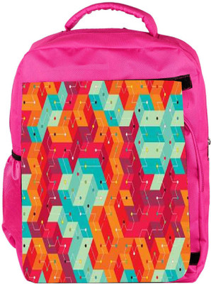 

Snoogg Eco Friendly Canvas Cool Colourful Lines Backpack Rucksack School Travel Unisex Casual Canvas Bag Bookbag Satchel 5 L Backpack(Pink)