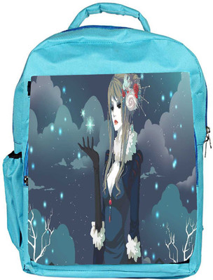 

Snoogg Eco Friendly Canvas Snow Queen Designer Backpack Rucksack School Travel Unisex Casual Canvas Bag Bookbag Satchel 5 L Backpack(Blue)