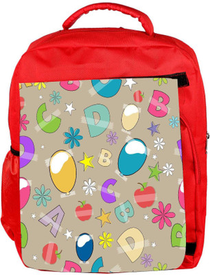 

Snoogg Eco Friendly Canvas Alphabets Balloons Designer Backpack Rucksack School Travel Unisex Casual Canvas Bag Bookbag Satchel 5 L Backpack(Red)