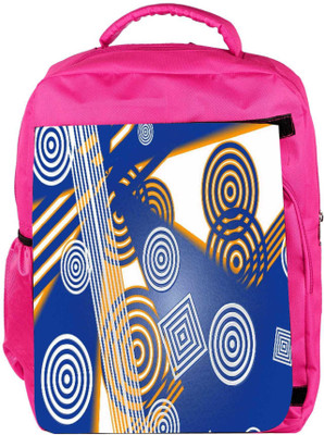 

Snoogg Eco Friendly Canvas Concetric Squares And Circles 2611 Backpack Rucksack School Travel Unisex Casual Canvas Bag Bookbag Satchel 5 L Backpack(Pink)