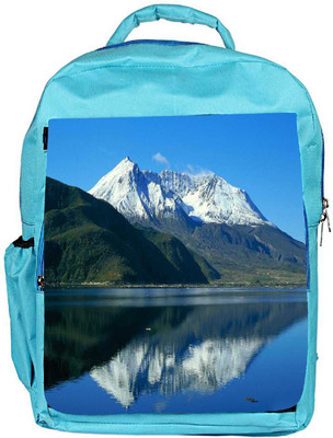

Snoogg Eco Friendly Canvas White Hill Top Designer Backpack Rucksack School Travel Unisex Casual Canvas Bag Bookbag Satchel 5 L Backpack(Blue)