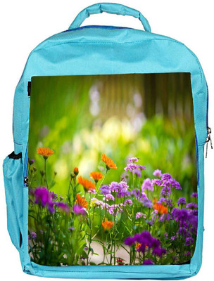 

Snoogg Eco Friendly Canvas Pink Flower Designer Backpack Rucksack School Travel Unisex Casual Canvas Bag Bookbag Satchel 5 L Backpack(Blue)