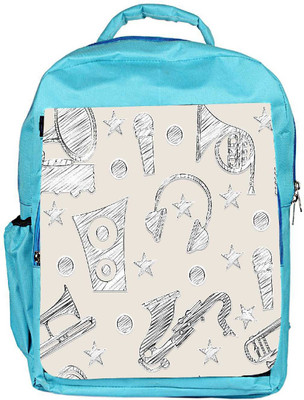 

Snoogg Eco Friendly Canvas Music Beats Designer Backpack Rucksack School Travel Unisex Casual Canvas Bag Bookbag Satchel 5 L Backpack(Blue)