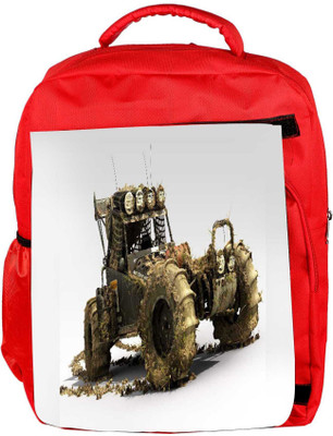 

Snoogg Eco Friendly Canvas Off Road Car 2673 Backpack Rucksack School Travel Unisex Casual Canvas Bag Bookbag Satchel 5 L Backpack(Red)