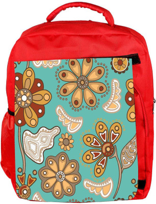 

Snoogg Eco Friendly Canvas Colorful Floral Seamless Pattern In Cartoon Style Seamless Pattern Backpack Rucksack School Travel Unisex Casual Canvas Bag Bookbag Satchel 5 L Backpack(Red)