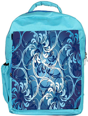 

Snoogg Eco Friendly Canvas Abstract Blue Pattern Designer Backpack Rucksack School Travel Unisex Casual Canvas Bag Bookbag Satchel 5 L Backpack(Blue)
