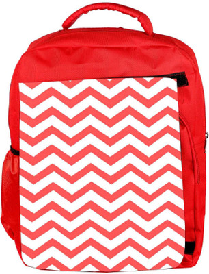 

Snoogg Eco Friendly Canvas Wave Print Backpack Rucksack School Travel Unisex Casual Canvas Bag Bookbag Satchel 5 L Backpack(Red)