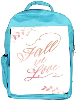 

Snoogg Eco Friendly Canvas Fall In Love Designer Backpack Rucksack School Travel Unisex Casual Canvas Bag Bookbag Satchel 5 L Backpack(Blue)