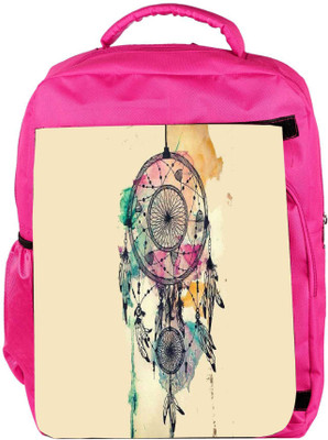 

Snoogg Eco Friendly Canvas Dream Catcher Colourful Backpack Rucksack School Travel Unisex Casual Canvas Bag Bookbag Satchel 5 L Backpack(Pink)