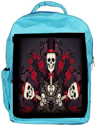 

Snoogg Eco Friendly Canvas Skeletons In Tophats And Roses 2695 Backpack Rucksack School Travel Unisex Casual Canvas Bag Bookbag Satchel 5 L Backpack(Blue)