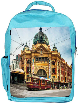 

Snoogg Eco Friendly Canvas Yellow Building Designer Backpack Rucksack School Travel Unisex Casual Canvas Bag Bookbag Satchel 5 L Backpack(Blue)