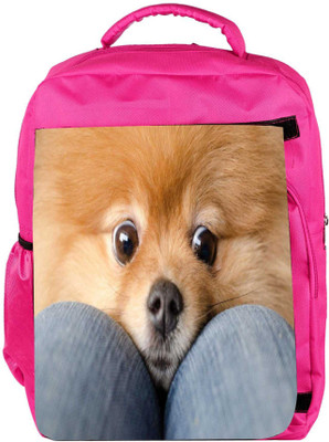 

Snoogg Eco Friendly Canvas Chihuahua Haha Backpack Rucksack School Travel Unisex Casual Canvas Bag Bookbag Satchel 5 L Backpack(Pink)