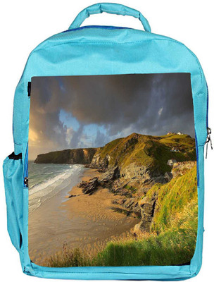 

Snoogg Eco Friendly Canvas Beach Side View Designer Backpack Rucksack School Travel Unisex Casual Canvas Bag Bookbag Satchel 5 L Backpack(Blue)
