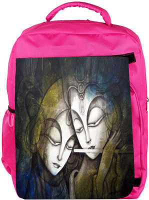 

Snoogg Eco Friendly Canvas Radha Prayer Backpack Rucksack School Travel Unisex Casual Canvas Bag Bookbag Satchel 5 L Backpack(Pink)