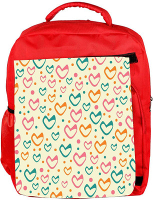 

Snoogg Eco Friendly Canvas Multicolor Hearts Cream Pattern Designer Backpack Rucksack School Travel Unisex Casual Canvas Bag Bookbag Satchel 5 L Backpack(Red)