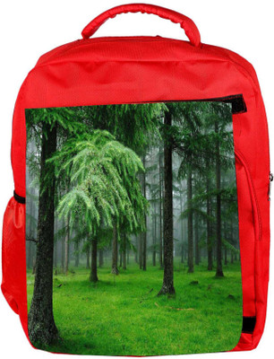 

Snoogg Eco Friendly Canvas Blossom Trees Designer Backpack Rucksack School Travel Unisex Casual Canvas Bag Bookbag Satchel 5 L Backpack(Red)