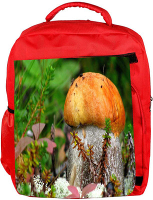

Snoogg Eco Friendly Canvas Orange Mushroom Designer Backpack Rucksack School Travel Unisex Casual Canvas Bag Bookbag Satchel 5 L Backpack(Red)