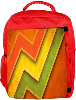 

Snoogg Eco Friendly Canvas Orange Red Yellow Colour Designer Backpack Rucksack School Travel Unisex Casual Canvas Bag Bookbag Satchel 5 L Backpack(Red)