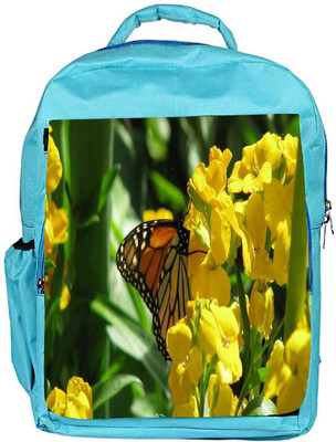 

Snoogg Eco Friendly Canvas Butterfly In Yellow Flower Designer Backpack Rucksack School Travel Unisex Casual Canvas Bag Bookbag Satchel 5 L Backpack(Blue)
