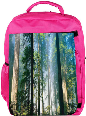 

Snoogg Eco Friendly Canvas Long Trees Designer Backpack Rucksack School Travel Unisex Casual Canvas Bag Bookbag Satchel 5 L Backpack(Pink)