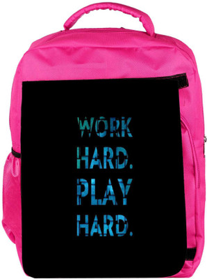

Snoogg Eco Friendly Canvas Work Hard Play Hard Backpack Rucksack School Travel Unisex Casual Canvas Bag Bookbag Satchel 5 L Backpack(Pink)