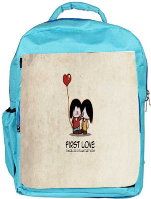 

Snoogg Eco Friendly Canvas First Love Designer Backpack Rucksack School Travel Unisex Casual Canvas Bag Bookbag Satchel 5 L Backpack(Blue)
