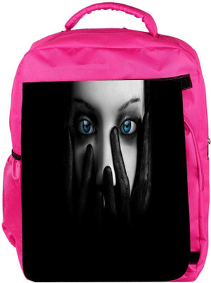 

Snoogg Eco Friendly Canvas Lady Eyes Designer Backpack Rucksack School Travel Unisex Casual Canvas Bag Bookbag Satchel 5 L Backpack(Pink)