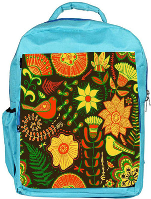 

Snoogg Eco Friendly Canvas Seamless Texture With Flowers Backpack Rucksack School Travel Unisex Casual Canvas Bag Bookbag Satchel 5 L Backpack(Blue)