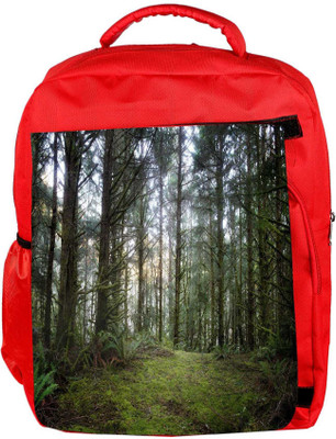 

Snoogg Eco Friendly Canvas Multiple Branched Tree Designer Backpack Rucksack School Travel Unisex Casual Canvas Bag Bookbag Satchel 5 L Backpack(Red)