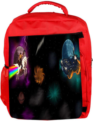 

Snoogg Eco Friendly Canvas Warrior On Unicorn 2729 Backpack Rucksack School Travel Unisex Casual Canvas Bag Bookbag Satchel 5 L Backpack(Red)