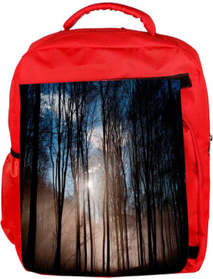 

Snoogg Eco Friendly Canvas Long Trees Designer Backpack Rucksack School Travel Unisex Casual Canvas Bag Bookbag Satchel 5 L Backpack(Red)