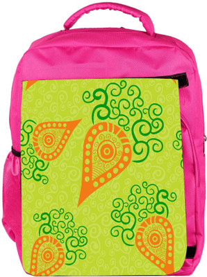 

Snoogg Eco Friendly Canvas Green Pattern Designer Backpack Rucksack School Travel Unisex Casual Canvas Bag Bookbag Satchel 5 L Backpack(Pink)