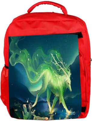 

Snoogg Eco Friendly Canvas Green Mysterious Design Designer Backpack Rucksack School Travel Unisex Casual Canvas Bag Bookbag Satchel 5 L Backpack(Red)