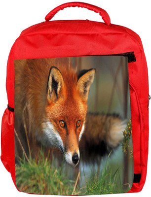 

Snoogg Eco Friendly Canvas Watching Fox Designer Backpack Rucksack School Travel Unisex Casual Canvas Bag Bookbag Satchel 5 L Backpack(Red)