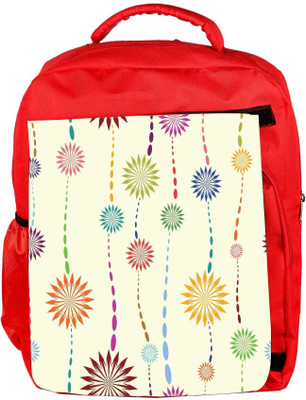 

Snoogg Eco Friendly Canvas Colorful Rakhis Designer Backpack Rucksack School Travel Unisex Casual Canvas Bag Bookbag Satchel 5 L Backpack(Red)