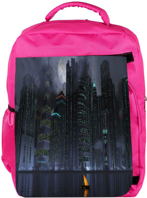 

Snoogg Eco Friendly Canvas Black City Designer Backpack Rucksack School Travel Unisex Casual Canvas Bag Bookbag Satchel 5 L Backpack(Pink)
